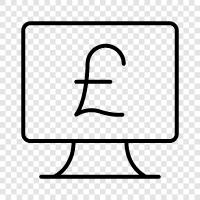 coin, sterling, British, currency icon svg