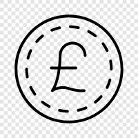 coin, British, sterling, currency icon svg