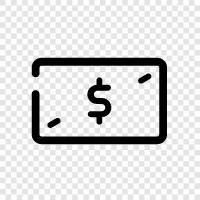 coins, currency, paper, bills icon svg