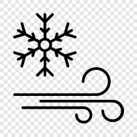 cold, blowing, winter, icy icon svg