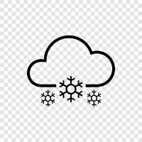 cold, winter, snowflakes, accumulation icon svg