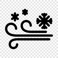 cold wind, icy wind, blizzard, snow icon svg