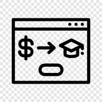 college, university, school, fees icon svg