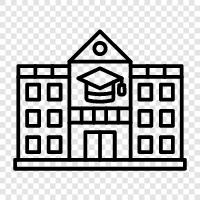 college, education, campus, learning icon svg