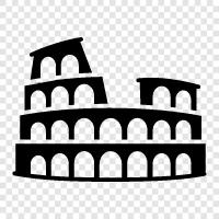 Colosseum, Flavian Amphitheater, Stadium, Roman Coliseum icon svg