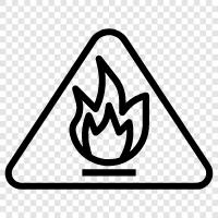 brennbare, brennbare Flüssigkeiten, brennbare Materialien symbol