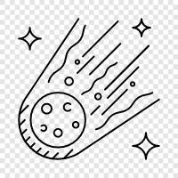 comet tails, comets in space, space comet, space comet nucleus icon svg