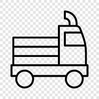 commercial truck, heavy duty truck, cargo truck, delivery truck icon svg