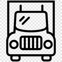 commercial truck, heavy truck, light truck, trucking icon svg