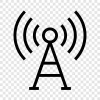 communication, transmission, electrical, waveform icon svg