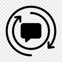 communication, feedback, output, input icon svg