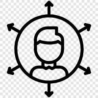 Kommunikation, Führung, Teamarbeit, Kundenservice symbol