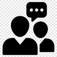 communication, dialogue, discussion, discussion board icon svg