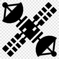 Kommunikation, Internet, Fernsehen, Satellitenfernsehen symbol