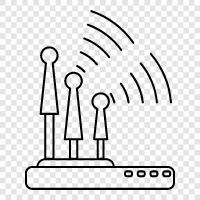 communications, telemetry, data, information icon svg