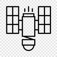 Kommunikation, Internet, Satellitenfernsehen, Satellitenradio symbol