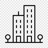 community, neighborhood, town square, downtown icon svg