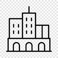 community, neighborhood, small town, rural town icon svg