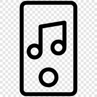 composition, performance, interpretation, recording Music education icon svg