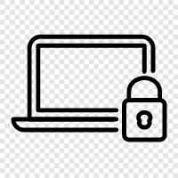 computer, locked, security, password Значок svg