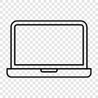 computer, laptop computer, notebook, ultrabook icon svg