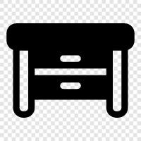 computer desk, computer stand, computer table, computer chair icon svg