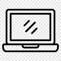 Computer, LaptopComputer, Computersystem, tragbarer Computer symbol