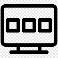 computer, screen, picture, digital icon svg