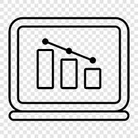 computer graph down, computer chart data, computer chart software, computer charting icon svg