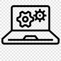 computer, laptop, technology, laptop computer icon svg