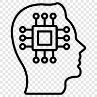 computer intelligence, cognitive science, neuropsychology, machine learning icon svg