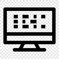 computer, hardware, computer monitor, LCD icon svg