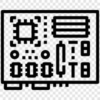 computer motherboard, motherboard for computer, motherboard for gaming computer, motherboard for gaming icon svg