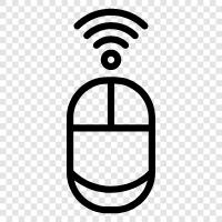 computer mouse, pointing device, trackball, wireless mouse icon svg