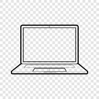 computer, notebook, laptop battery, laptop power cord icon svg