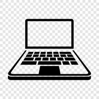 computer, laptop computer, computer hardware, laptop battery icon svg