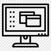 computer, screen, image, brightness icon svg