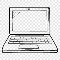 computer, notebook, computer battery, laptop battery icon svg