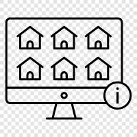 Computerraum, Computeraufbau, Computerschrank, Computermonitor symbol