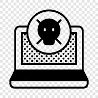 ComputerSicherheit, Viren, Malware, Cyberkriminalität symbol