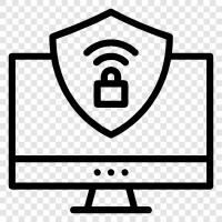 computer security, online security, data security, network security icon svg