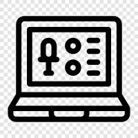 computer, laptop computer, computer hardware, computer software icon svg