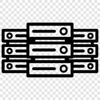 computer, server room, rack, hardware icon svg