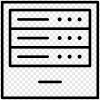 Computerserver, Rechenzentrum, Datenserver, Colocation symbol