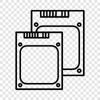 Computerspeicher, Speicherlösungen, Speichereinheiten, Speichereinheiten für Computer symbol