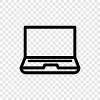 computer, laptop computer, portable computer, notebook icon svg