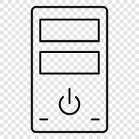 computer tower, tower pc, Pc tower icon svg