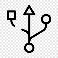 computer, cables, storage, connector icon svg