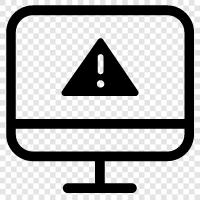 Computer Warning System, Computer Security, PC Security, Computer Warning icon svg