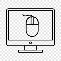 computer, cursor, pointer, clicking icon svg